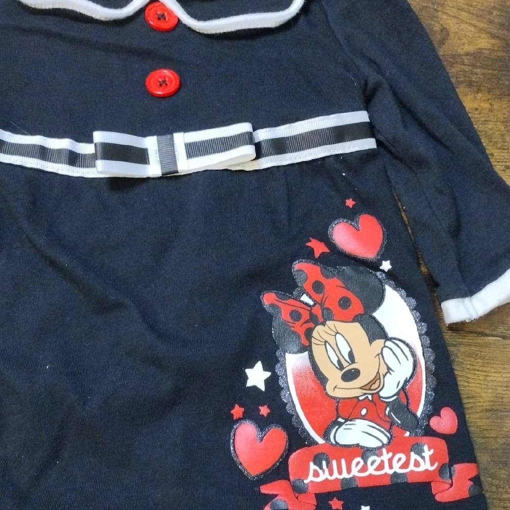 Disney Black and Red Girl Dress with Minnie Mouse - Picture 3 of 5